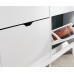 Narrow 4 Drawer Shoe Cabinet in White