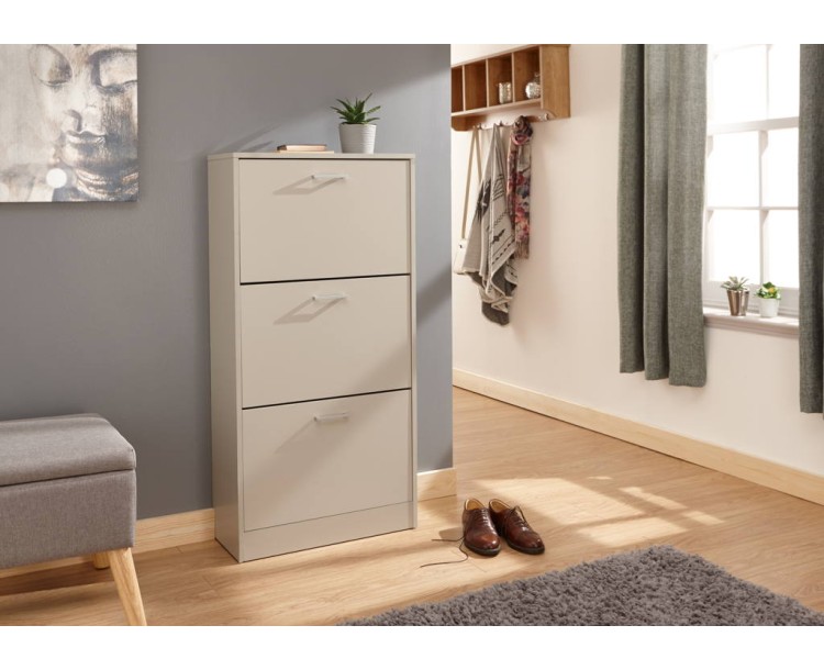 Stirling Three Tier Shoe Cabinet Grey