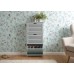 Modern Grey Bergen Scandinavian 3 Tier Shoe Cabinet