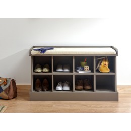 Classic Grey Tone Kempton Hallway Shoe Bench Storage