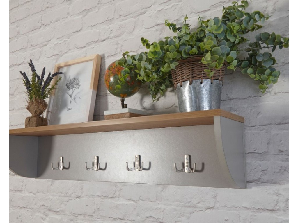 Lancaster Grey Wall Rack with Shelf