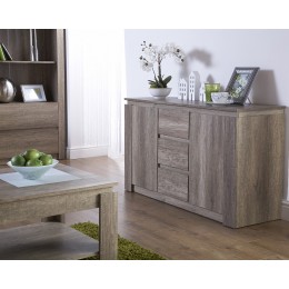 Canyon Oak Living Room Rustic 3D Oak Effect Sideboard