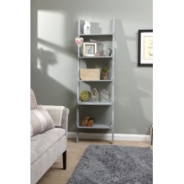 Contemporary Cyprus Grey Ladder Shelving Wall Rack Unit