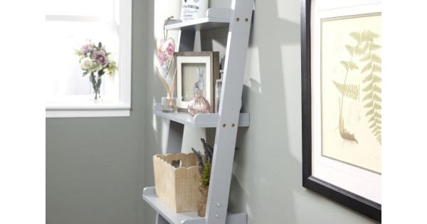 Small Ladder Wall Rack Contemporary Cyprus Grey 5 Tier Ladder Shelving Wall Rack Unit