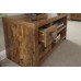 Traditional Chunky Jakarta Mango 2 Drawer TV Unit