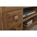 Traditional Chunky Jakarta Mango 2 Drawer TV Unit