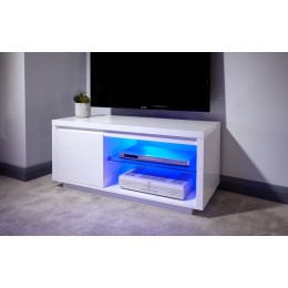 Ultra-Modern White High Gloss Polar LED TV Unit