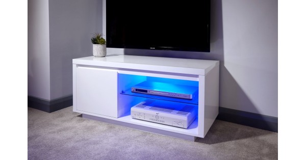 White tv sales stand 100cm