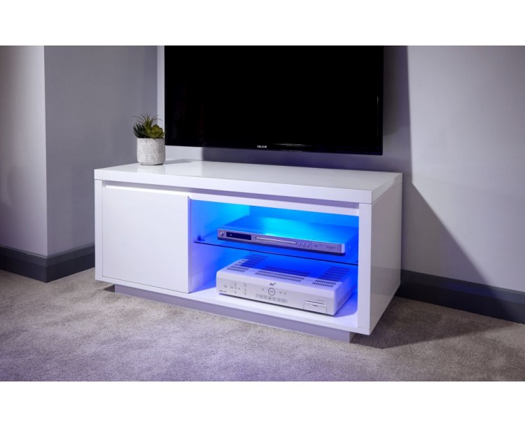 Ultra-Modern White High Gloss Polar LED TV Unit