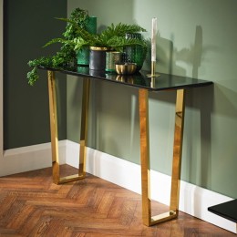 Sleek Black High Gloss Antibes Console Table