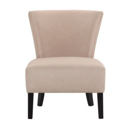 Contemporary Austen Sand Colour Linen Fabric Chair