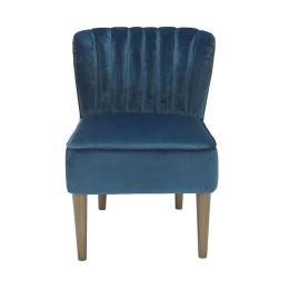 Bella Midnight Blue Soft Touch Velvet Chair