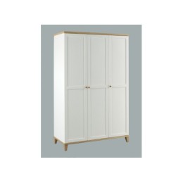 Boston 3 Door Modern Traditional Bedroom Wardrobe in White