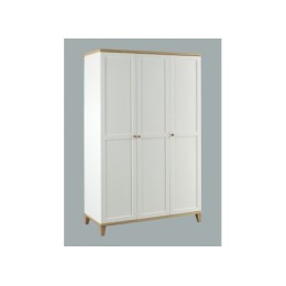 Boston 3 Door Modern Traditional Bedroom Wardrobe in White