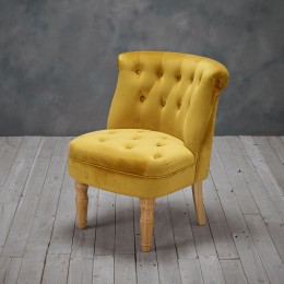 Charlotte Golden Mustard Velvet Chair