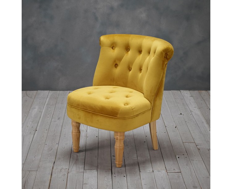 Charlotte Golden Mustard Velvet Chair