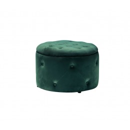 Cleo Teal Buttoned Design Storage Pouffe