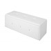 Ottoman White Faux Leather Storage Box w/ Diamante lid