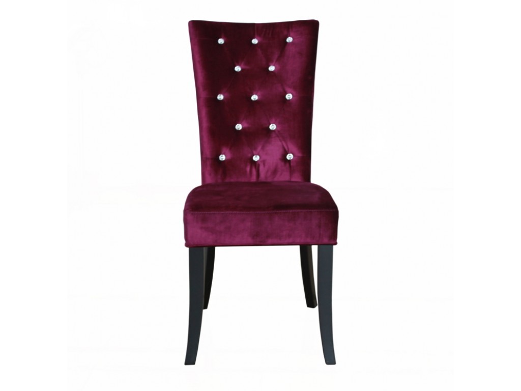 Radiance PUrple Velvet Dining Chair with Crystal Diamantes