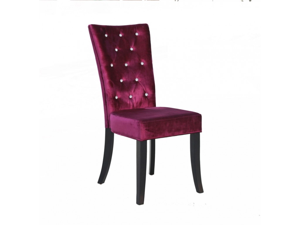 Radiance PUrple Velvet Dining Chair with Crystal Diamantes