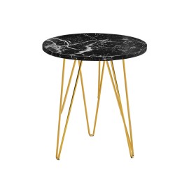 Fusion Lamp Table Black Marble