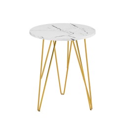 Fusion Lamp Table White Marble