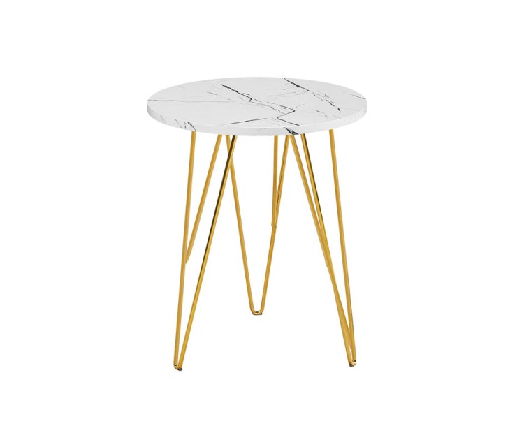 Fusion Lamp Table White Marble