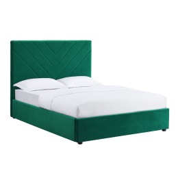 Islington Green Velvet Fabric Double Bed