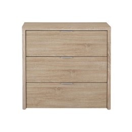 Lexington 3 Drawer Bedroom Chest Modern Oak Finish Design