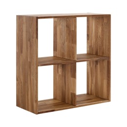 Maximo Solid Oak Cross 4 Divider Storage Unit