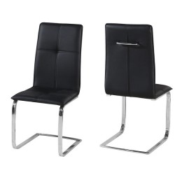 Opus Black Faux Leather Chair Pack of 2