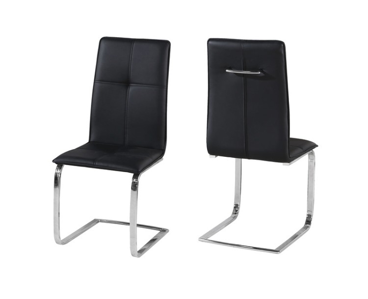 Opus Black Faux Leather Chair Pack of 2