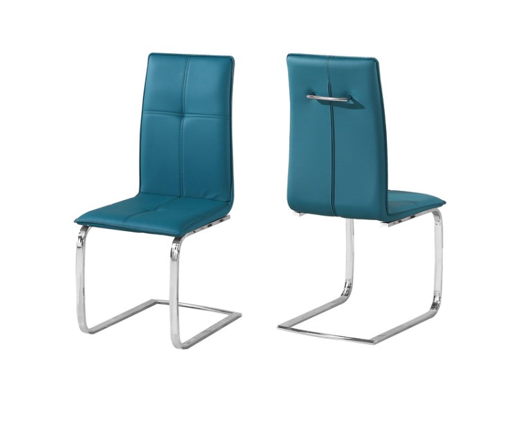 Opus Teal Faux Leather Chair Pack of 2