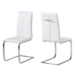 Opus Teal Faux Leather Chair White Pack of 2