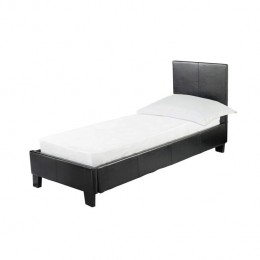 Prado Black Faux Leather 3FT Single Bed