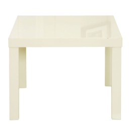 Modern High Gloss PUro End Table Cream