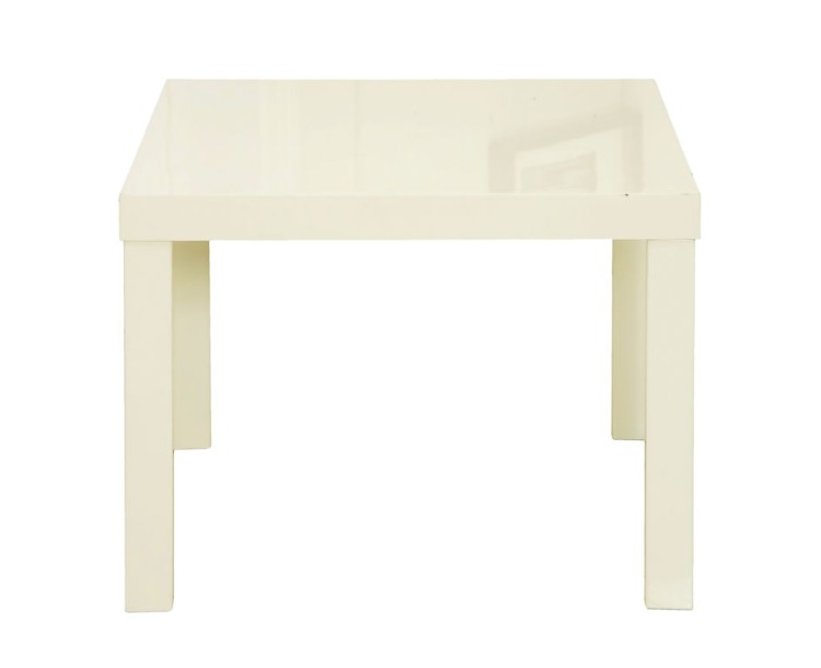 Modern High Gloss PUro End Table Cream