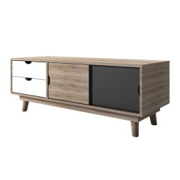 Scandi Oak TV Unit Grey Upto 45