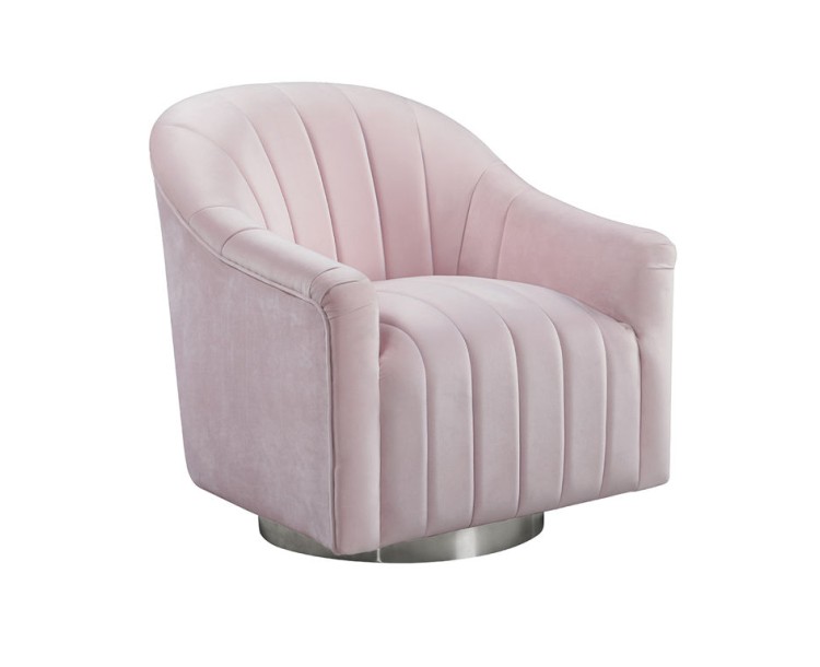 Tiffany Pink Compact Swivel Chair