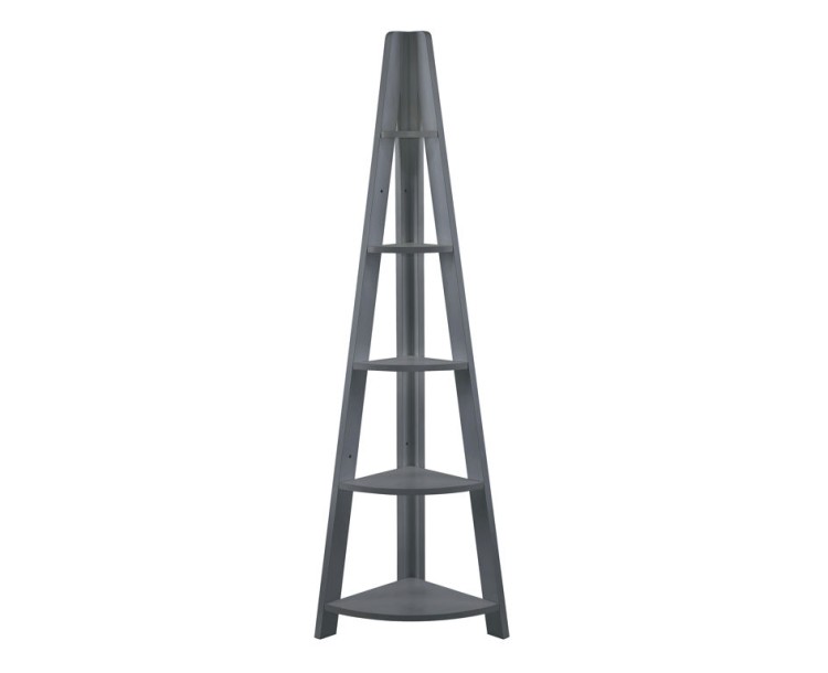 Tiva Corner Ladder Shelving Black