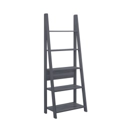 Tiva Compact Black Ladder Bookcase