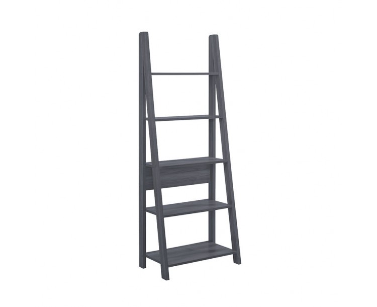 Tiva Compact Black Ladder Bookcase