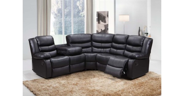 Roma Bonded Leather Corner Sofa Suite With Reclining Chairs Roma Bonded Leather Corner Sofa Suite