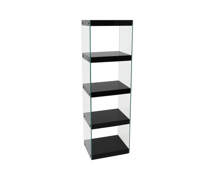 Moda Glass Display Shelving Units Black High Gloss