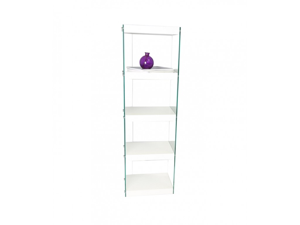 Moda Glass Display Shelving Units White High Gloss