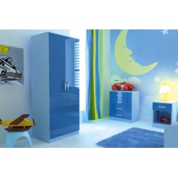 Madrid High Gloss Two Tone Blue Bedroom Collection