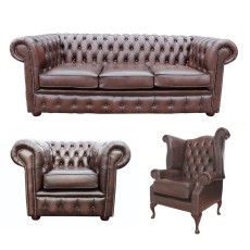 Genuine Leather Chesterfield Furniture