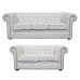 Chesterfield Genuine Leather Three & Two Seater Sofa Suite