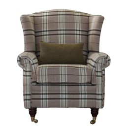 Regal Fabric Queen Anne Fireside Armchair in Various Colours