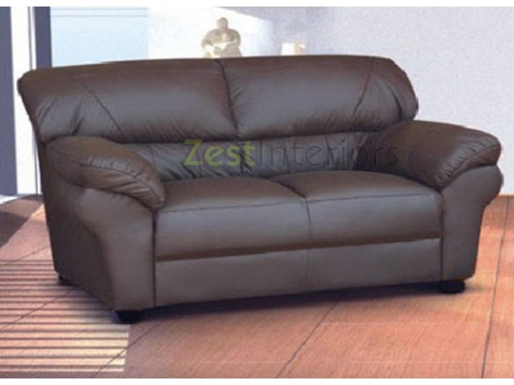 Polo Two Seater Sofa High Quality Brown, Two Seater Leather Sofa